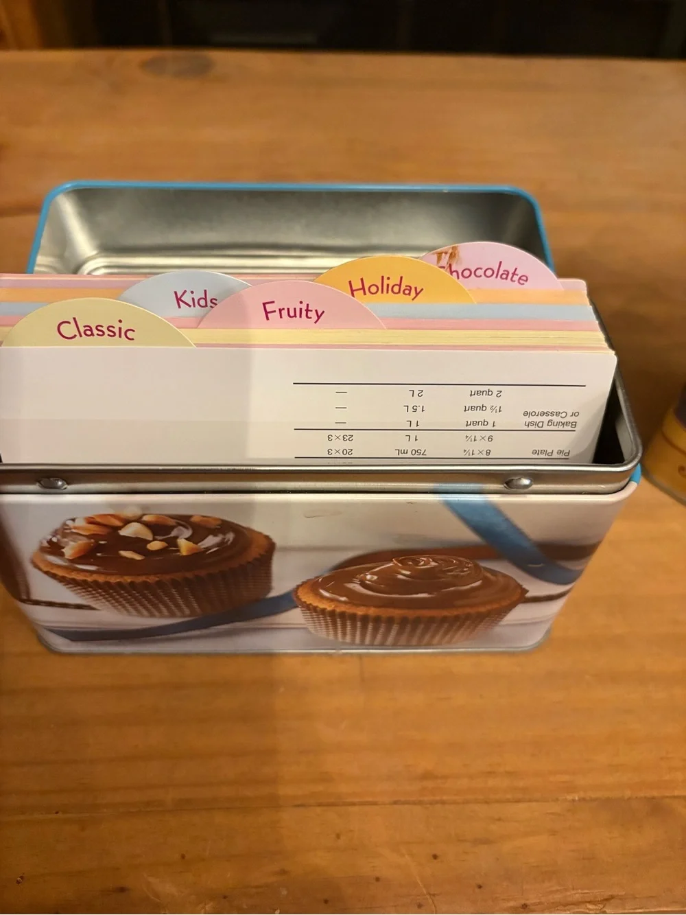 Vintage Recipe Tin Set of 3 w/ Recipe Cards Hershey’s & Philadelphia cupcakes
